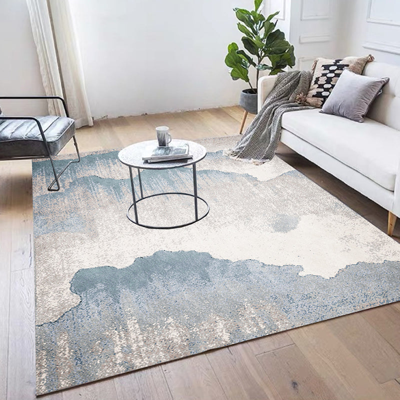 Avtoit | Industrial Bedroom Rug Grey Abstract Rug Polyester Washable Non-slip Pet-friendly Rug