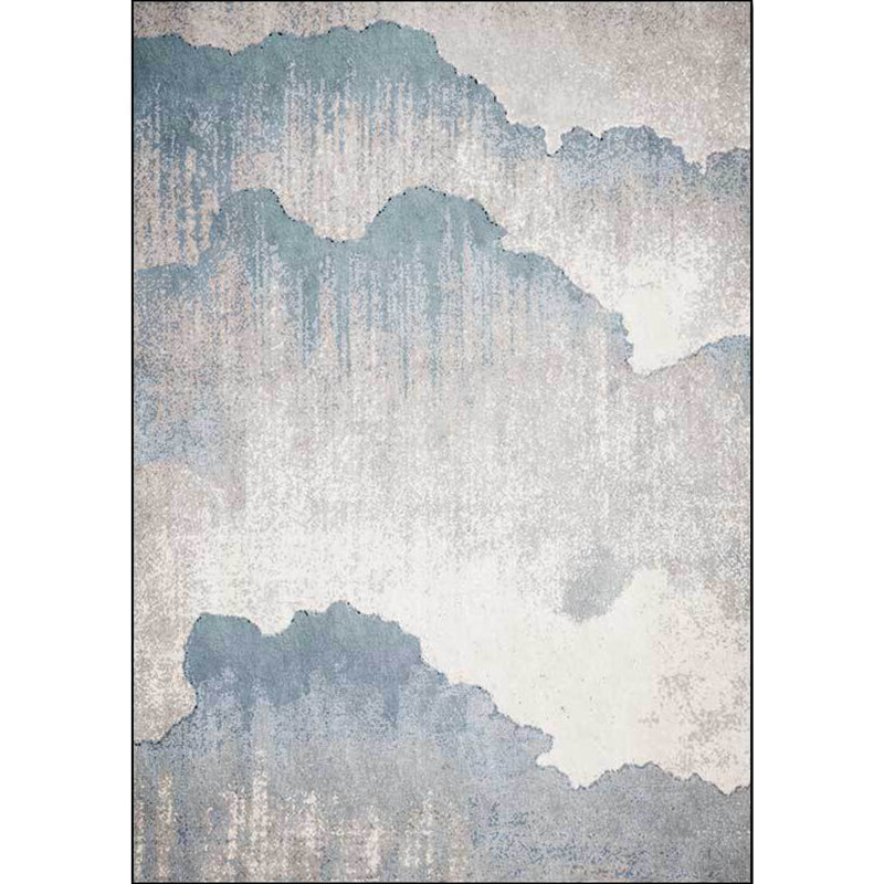Avtoit | Industrial Bedroom Rug Grey Abstract Rug Polyester Washable Non-slip Pet-friendly Rug