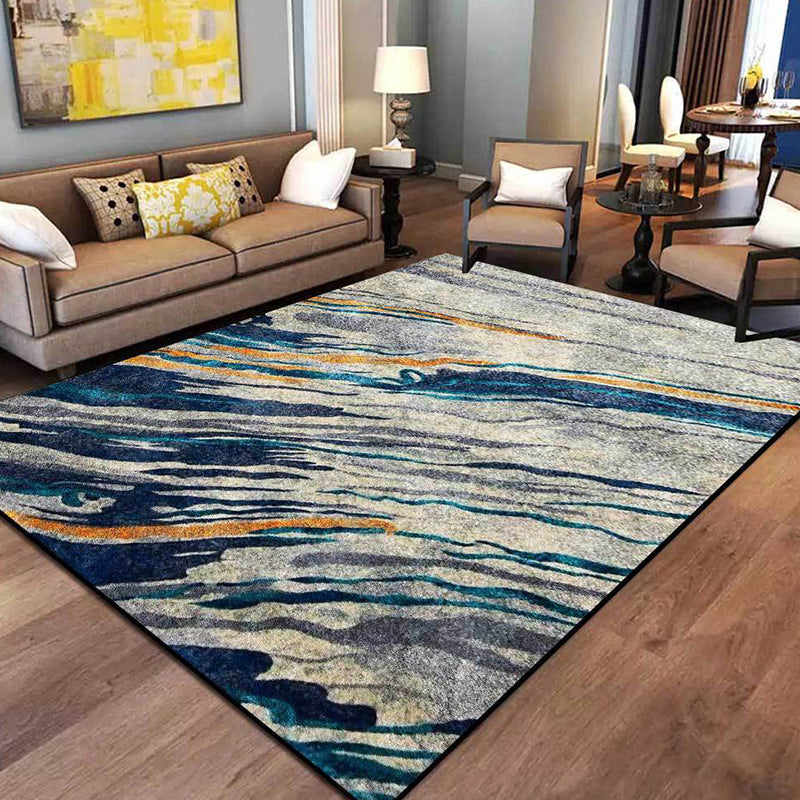 Avtoit | Unusual multicolored industrial carpet polyester swirl stripe pattern carpet washable non-slip backing pet-friendly carpet for home