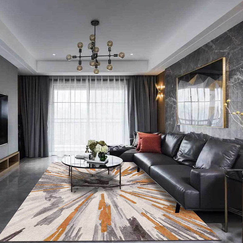 Avtoit | Brown industrial carpet polyester radial pattern carpet pet-friendly washable non-slip carpet for the bedroom