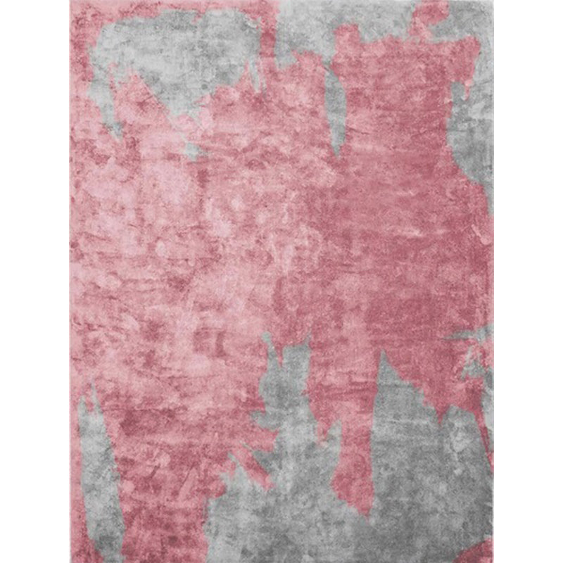 Avtoit | Simple Pink Industrial Carpet Polyester Abstract Carpet Washable Non-Slip Backing Pet-Friendly Carpet for Living Room