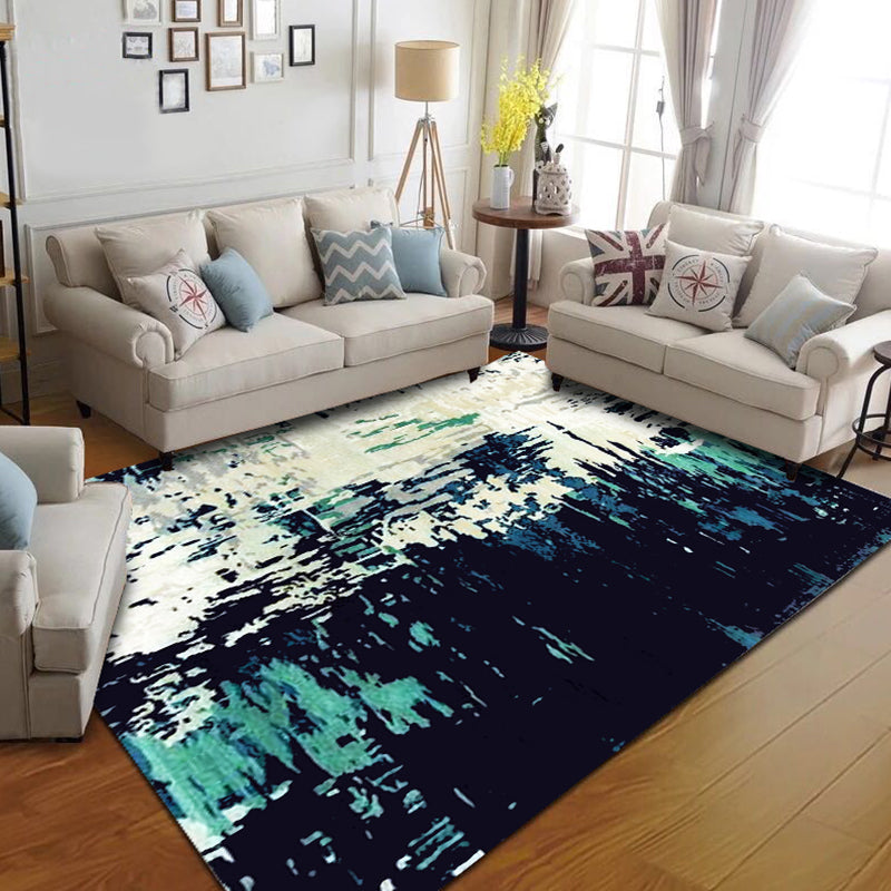 Avtoit | Industrial Living Room Carpet Abstract Carpet Polyester Machine Washable Non-Slip Backing Pet-Friendly Carpet