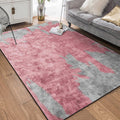Avtoit | Casual Industrial Area Rug Polyester Abstract Watercolor Pattern Carpet Washable Pet-Friendly Rug for Living Space
