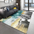 Avtoit | Multi colored living room rug Modern watercolor pattern rug Polyester machine washable non-slip back carpet