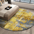 Avtoit | Casual Industrial Style Rug Polyester Abstract Pattern Rug with Non-Slip Backing Pet-Friendly Rug for Bedroom