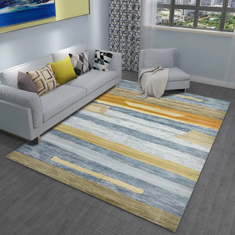 Avtoit | Multicolored Parlor Carpet Modern Abstract Carpet Polyester Machine Washable Non-slip Back Area Rug