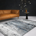 Avtoit | Creative Industrial Area Floor Rug Polyester Grey Abstract Carpet Washable Pet Friendly Rug for Parlor