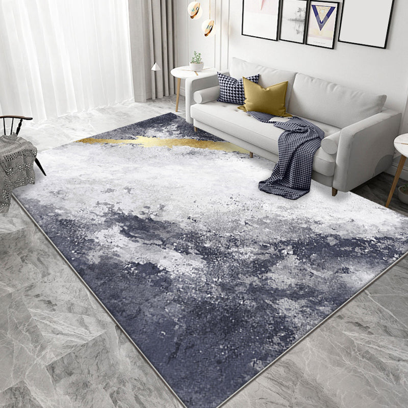 Avtoit | Gray Living Room Carpet contemporary abstract carpet polyester machine washable non-slip backing carpet