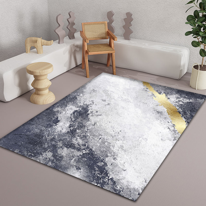 Avtoit | Gray Living Room Carpet contemporary abstract carpet polyester machine washable non-slip backing carpet