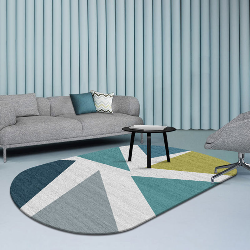 Avtoit | Multi-Color Living Room Rug Minimalist Geometry Rug Synthetic Non-Slip Back Rug