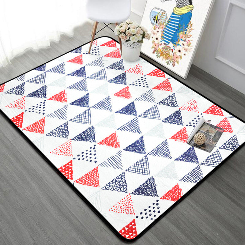 Avtoit | Novelty Triangle Indoor Dress Pastel Color Polyester Rug Non-slip Back Area Carpet for Room