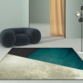 Avtoit | Dark Color Simple Rug Polypropylene Color Block Geometric Carpet Non-Slip Pet-Friendly Rug for Home