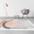 Avtoit | Aesthetic Geometric Indoor Dress Morandi Color Creative Carpet Polyester Stain-Resistant Rug for Living Room