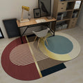 Avtoit | Cool Geometric Rug Multicolor Trendy Rug Polyester Non-Slip Easy-Care Rug for the Living Room