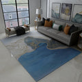 Avtoit | Trendy Flowing Swirl Rug Dark Color Synthetic Rug Easy Care Non-Slip Rug for Living Room