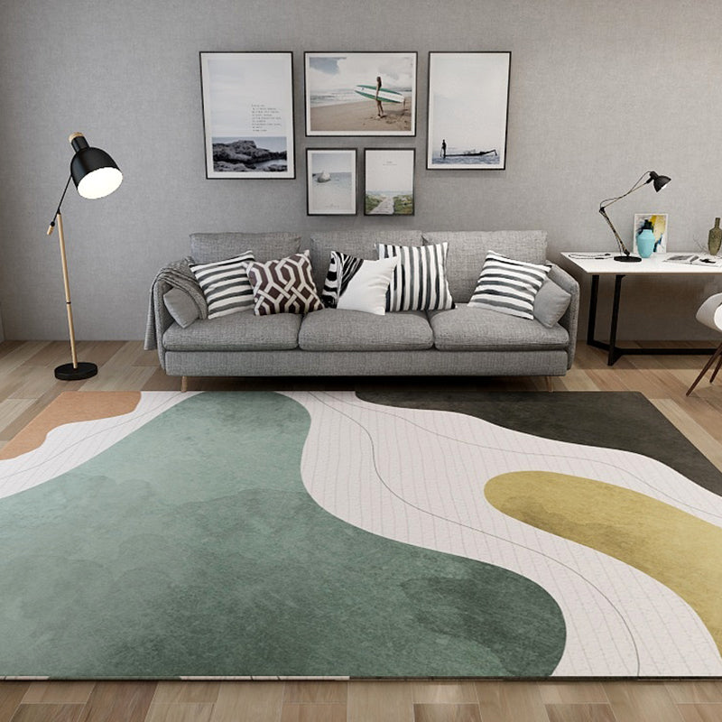 Avtoit | Special Abstract Art Rug Soft Color Nordic Style Rug Polypropylene Stain Resistant Easy Care Rug for Home