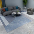Avtoit | Soft Blue Geometric Carpet Polyester Minimalism Rug Non-Slip Pet Friendly Area Rug for Living Room