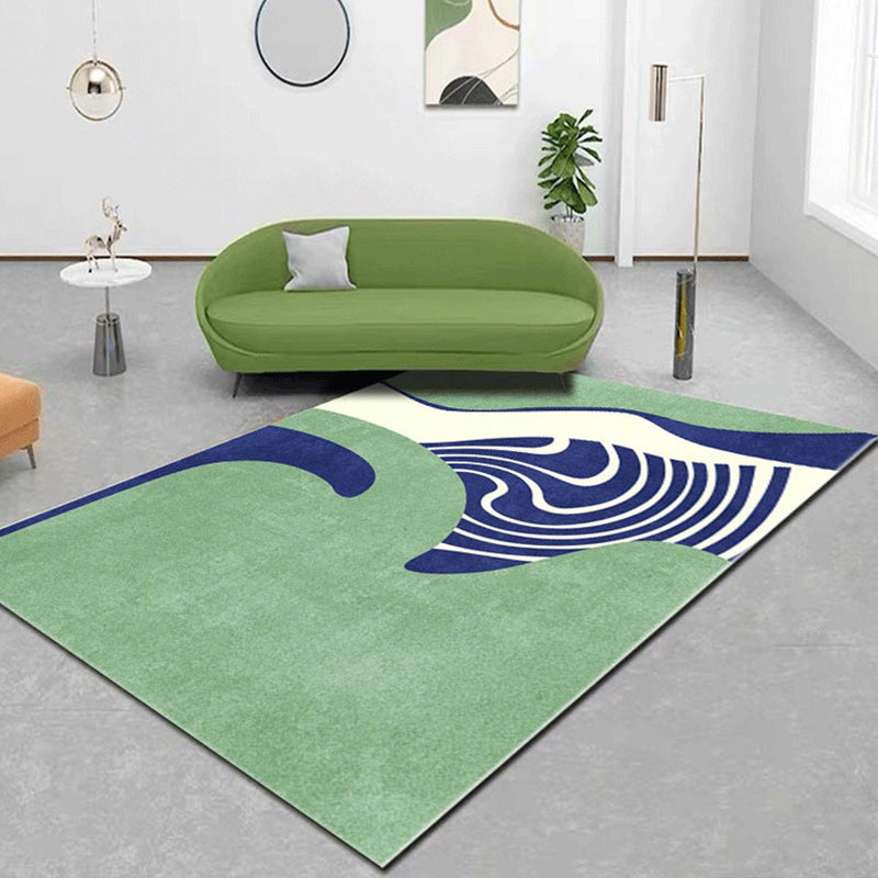Avtoit | Creative Color Block Print Carpet Multicolor Modern Style Rug Polyester Non-Slip Backing Carpet for Home