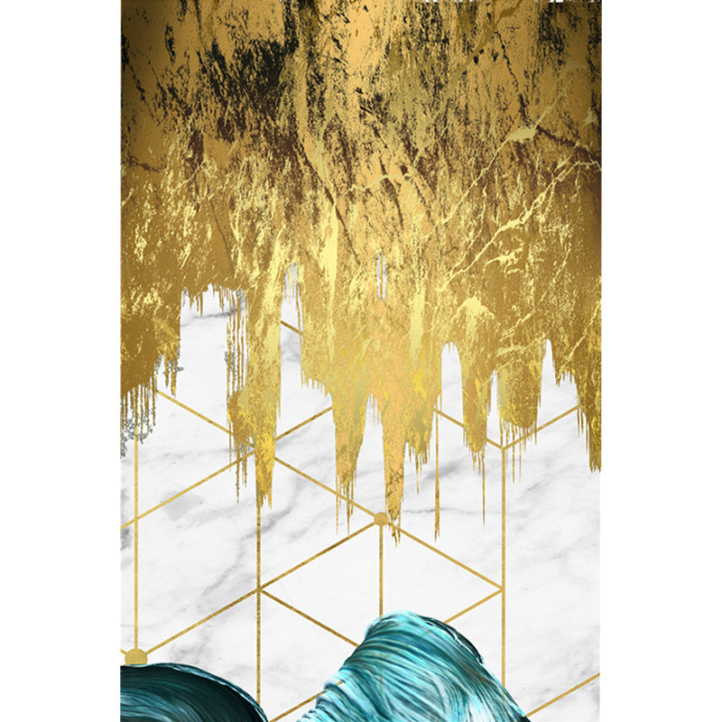 Avtoit | Cyberpunk Living Room Carpet Multi Color Abstract Foil Streams Carpet Polyester Machine Washable Area Rug
