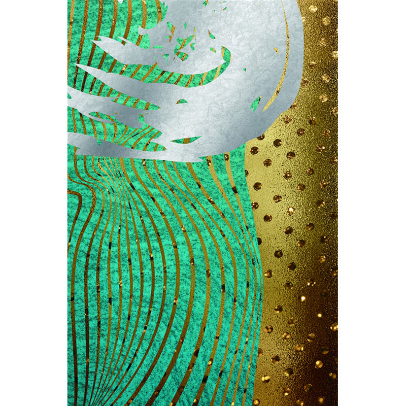 Avtoit | Cyberpunk Living Room Carpet Multi Color Abstract Foil Streams Carpet Polyester Machine Washable Area Rug