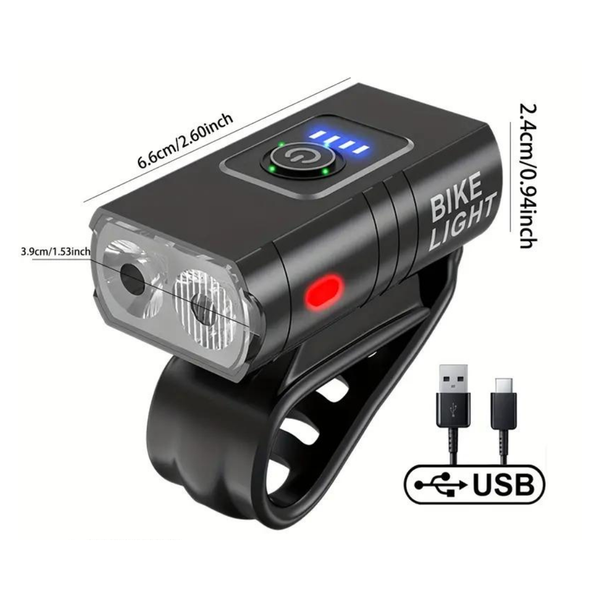 Avtoit | USB Rechargeable LED Bike Lights – 1000 Lumen Front & 500 Lumen Rear, Waterproof