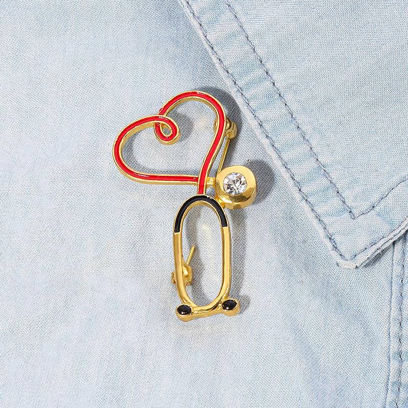 Avtoit | Love Heart Stethoscope Mini Brooch