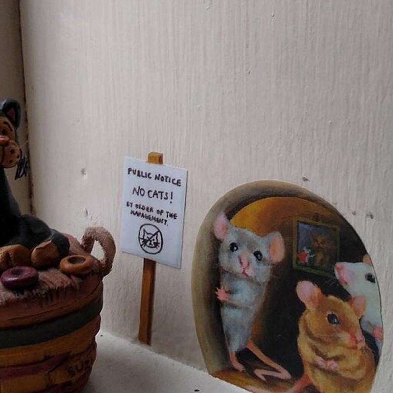 Avtoit | Realistic 3D Mouse Hole Wall Sticker