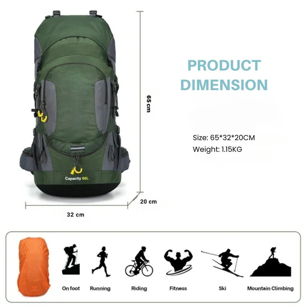 Avtoit | 60L Waterproof Backpack – Ultimate Outdoor Backpack for All Adventures