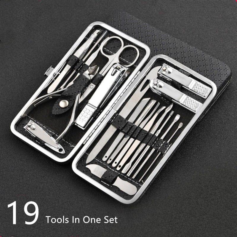 Avtoit | 19 in 1 Stainless Steel Manicure Set Nail Clipper Kit