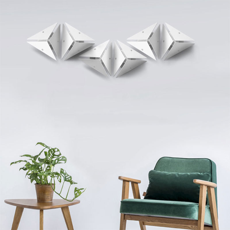 Avtoit | Simple Style Triangle Metal Wall Sconce Light Gold/Black/White LED Wall Light Fixture in Warm/White Light for Corridor