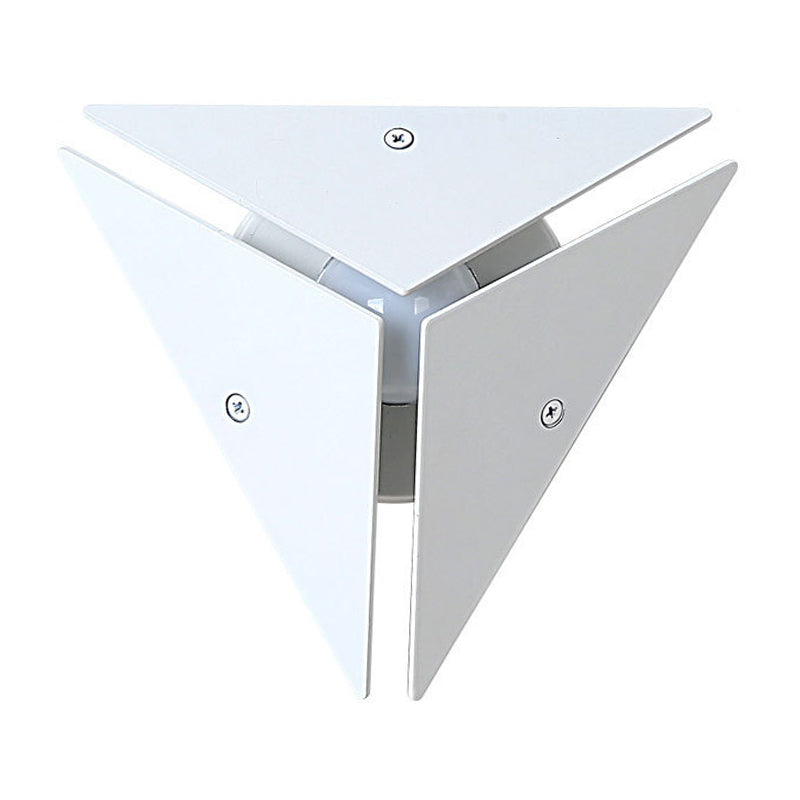 Avtoit | Simple Style Triangle Metal Wall Sconce Light Gold/Black/White LED Wall Light Fixture in Warm/White Light for Corridor