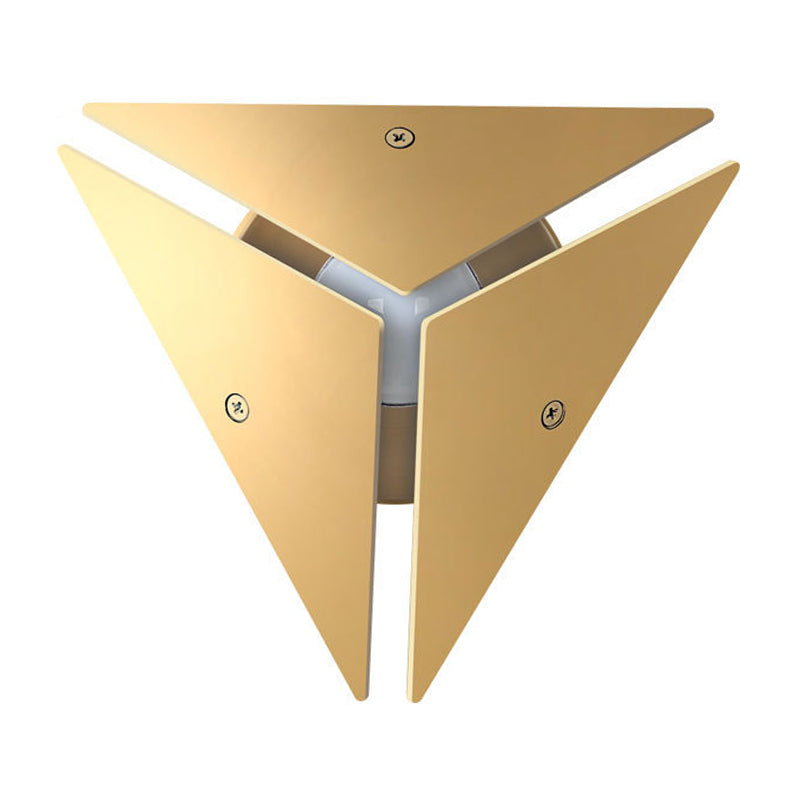 Avtoit | Simple Style Triangle Metal Wall Sconce Light Gold/Black/White LED Wall Light Fixture in Warm/White Light for Corridor