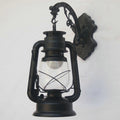 Avtoit | 1-Light Kerosene Wall Mount Lighting Nautical Black/Copper/Bronze Clear Glass Wall Lights for Dining Room