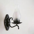 Avtoit | Single-arm Wall Light Industrial Hall Wall Light with Kerosene Clear/Frosted Glass Shade in Copper/Bronze