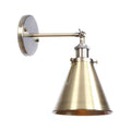 Avtoit | Bronze 1-Light Wall Spotlight Industrial Iron Rolled Edge Dish/Cone/Horn Wall Mount Light Fixture with Swivel Joint