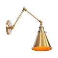Avtoit | Iron Brass Wall Lighting Scalloped/Horn/Cone Single 6"/8" Width Antique Wall Lamp with Swing Arm