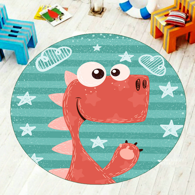 Avtoit | Cartoon Kids Room Carpet Multi-Color Animals Carpet Polyester Washable Stain Resistant Non-Slip Bottom Carpet