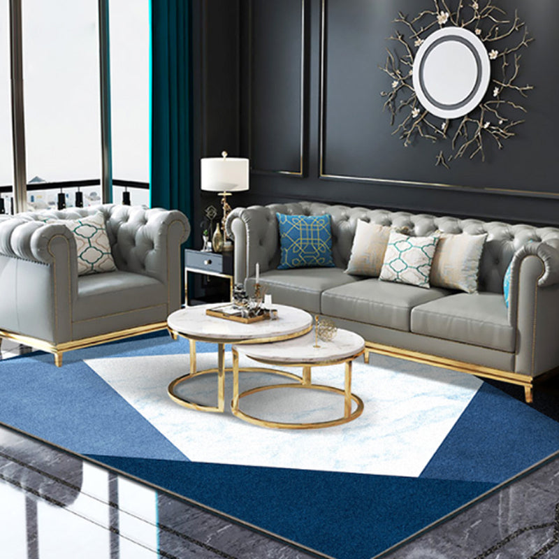 Avtoit | Novelty Colorblock Area Rug Multicolor Polyester Rug Stain Resistant Non-Slip Carpet for the Living Room