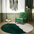 Avtoit | Nostalgic Green Modern Carpet Polyester Color Block Area Rug Non-Slip Pet-Friendly Washable Rug for Room