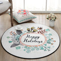 Avtoit | Cute Cartoon Rug Multicolored Animal and Flower Print Rug Polypropylene Rug for Children's Room