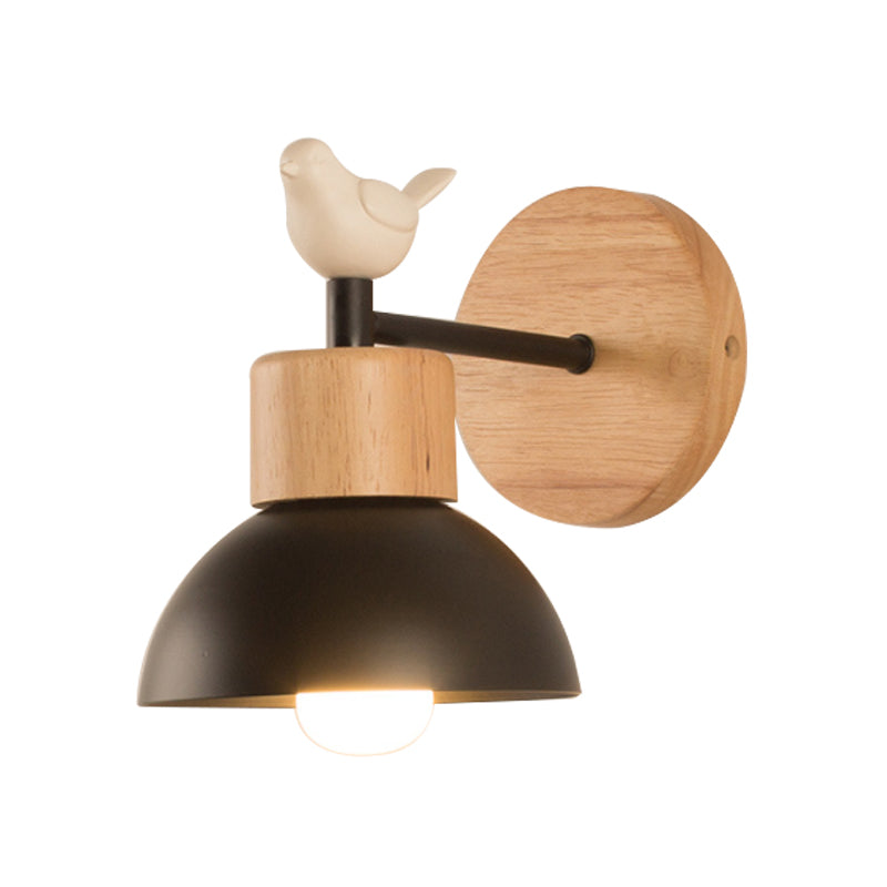 Avtoit | NordicDome - Metal and Wood Wall Lamp with Bird for the Children's Room