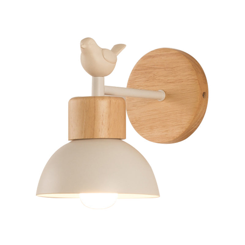 Avtoit | NordicDome - Metal and Wood Wall Lamp with Bird for the Children's Room