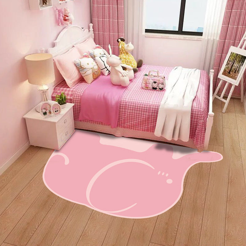 Avtoit | Creative Pastel Cartoon Rug Synthetic Animal Pattern Rug Stain Resistant Non-Slip Carpet for Children's Bedroom