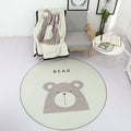 Avtoit | Beautiful Children's Indoor Light Color Animal Rug with Words Non-Slip Backing Pet-Friendly Rug