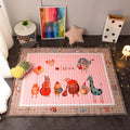 Avtoit | Cute Cartoon Rug Bright Color Animal Indoor Rug Washable Non-Slip Area Carpet for Daycare