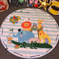 Avtoit | Multi Color Animal Rug Cotton Cartoon Area Rug Non-Slip Easy Care Rug for Children's Room