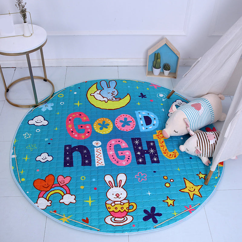 Avtoit | Beautiful cartoon rug for indoors, multicolored animal pattern rug, washable, pet-friendly, non-slip rug for the children's room
