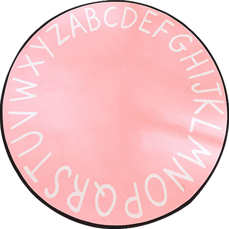 Avtoit | Pastel Alphabet Rug Synthetic Children Area Carpet Non-Slip Underlay Carpet for Children's Room