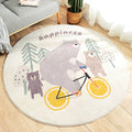 Avtoit | Beautiful Kids Style Rug Soft Color Animal and Word Pattern Carpet Pet Friendly Non-Slip Rug for the Children's Room