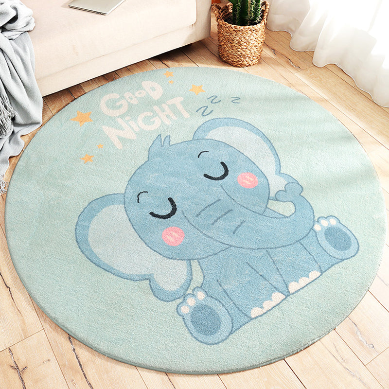 Avtoit | Shady Pet Indoor Carpet Pastel Cartoon Carpet Polypropylene Washable Stain Resistant Non-Slip Rug for the Nursery